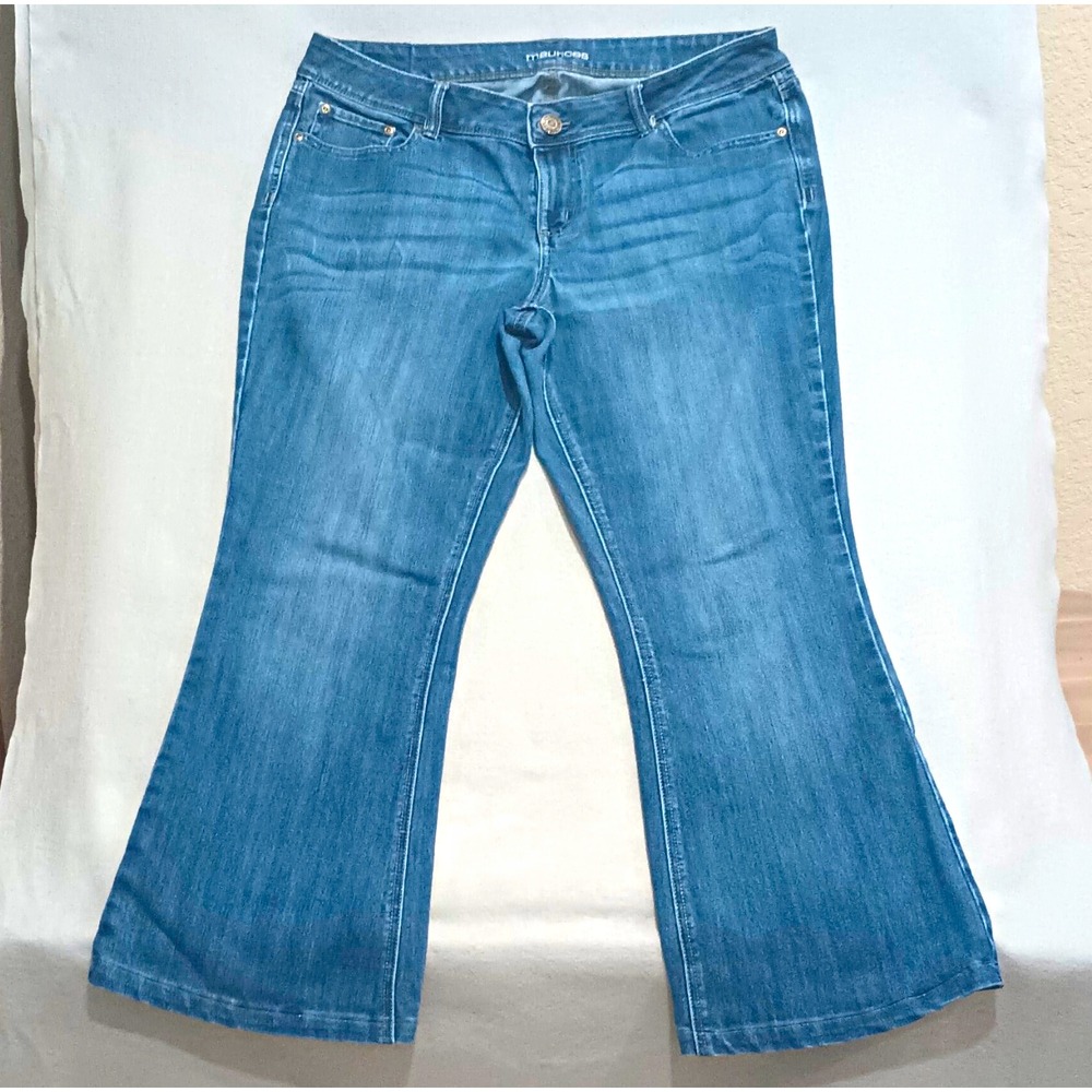 maurices Women's Size 14 Regular Bootcut Blue Denim Jeans Stretch 5-Pocket